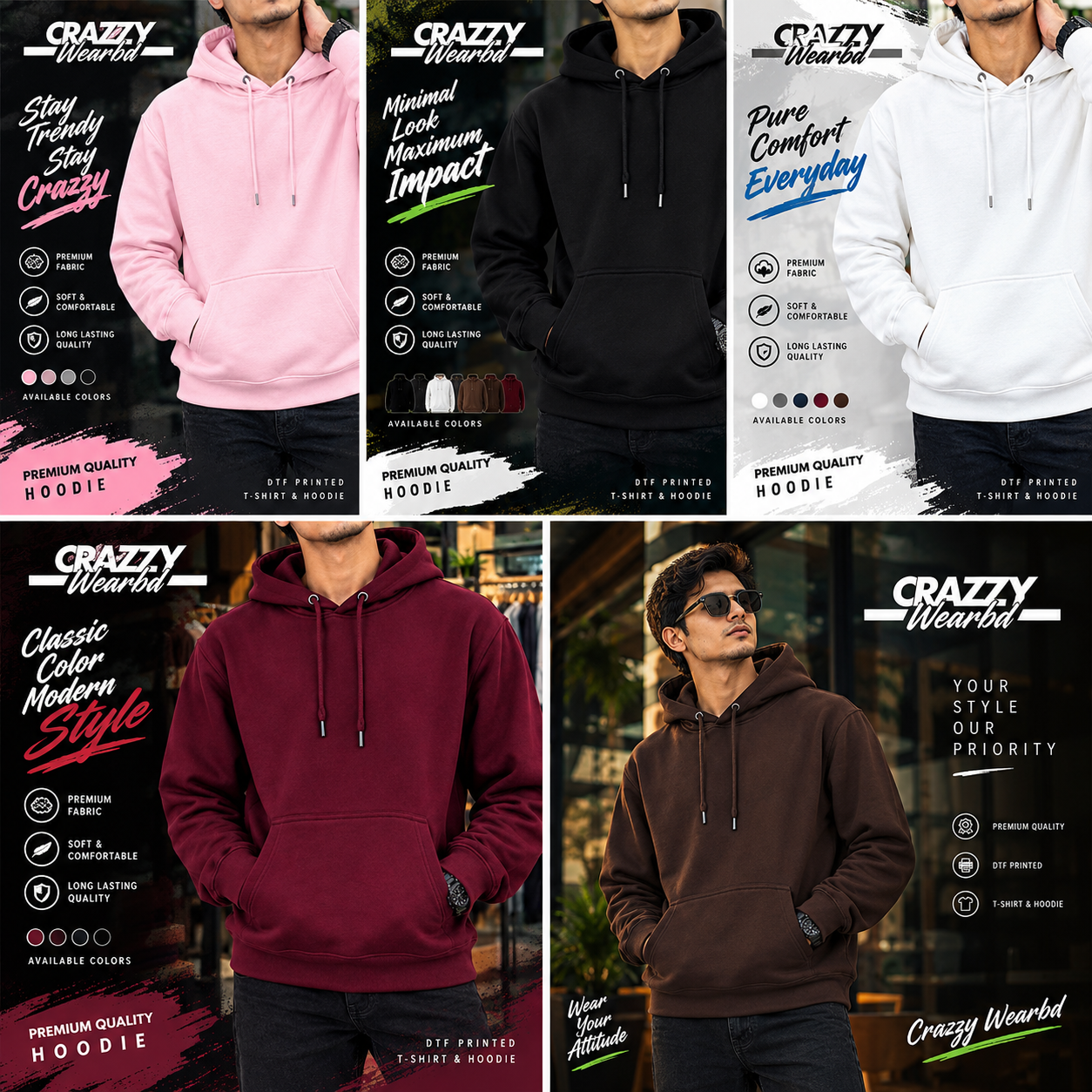 Premium Quality Solid Hoodie